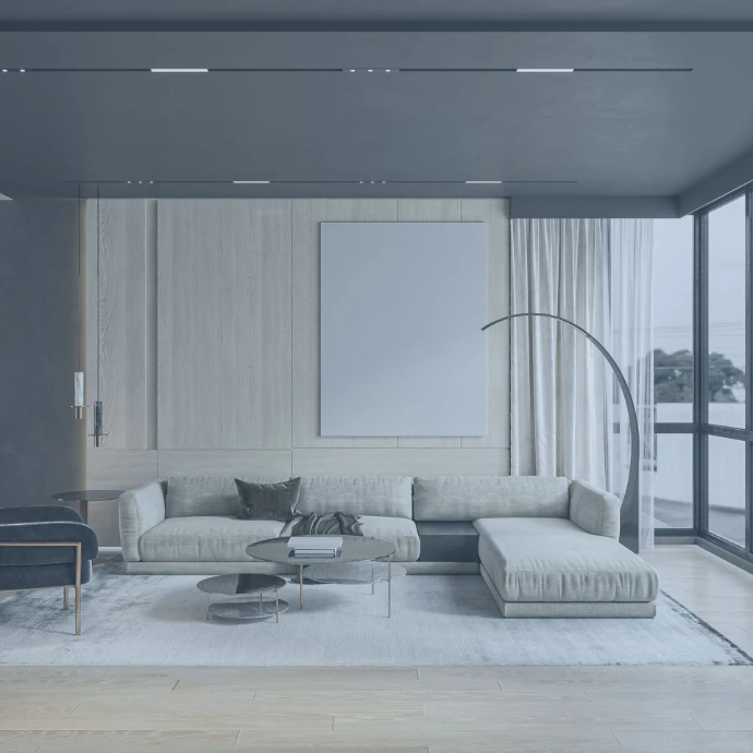 Modern apartment interior design with efficient space planning, contemporary finishes, and functional living solutions.