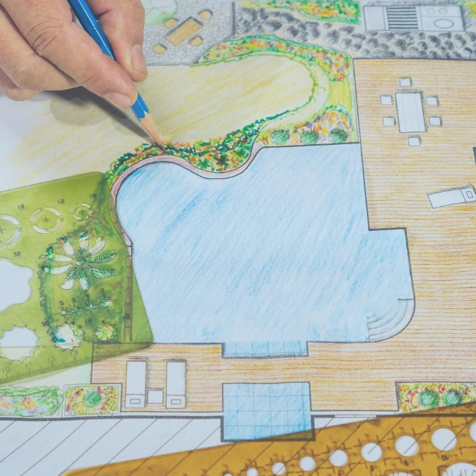 Outdoor space planning and layout