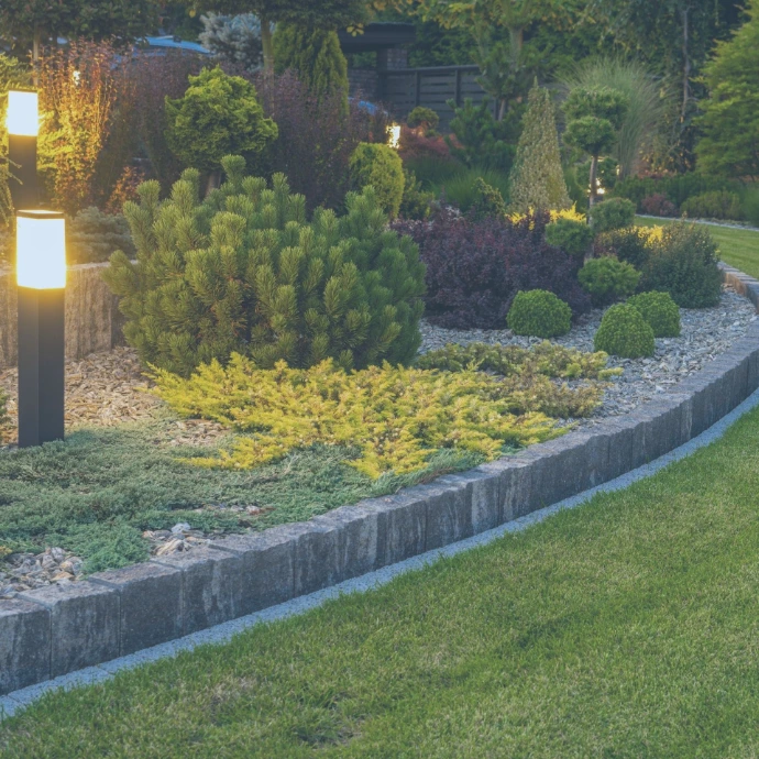Garden and greenery concepts, Pathways, lighting, and outdoor features